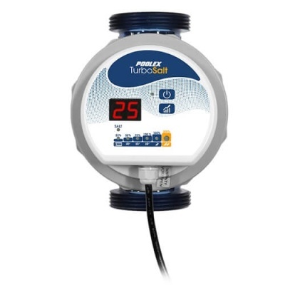 Controlador digital POOLS TurboSalt com ecrã LED e botões de controlo