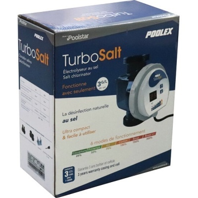Caixa do eletrólito para piscina TurboSalt da marca Poolex