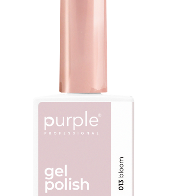 Frasco de verniz gel para unhas branco com tampa rosa metálica