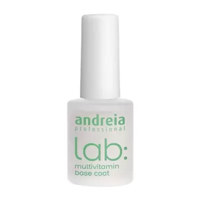 Frasco de verniz para unhas com tampa branca e texto verde