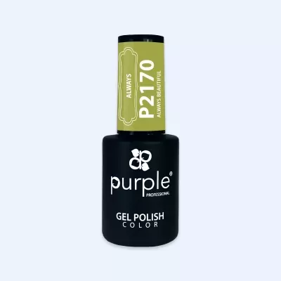 Frasco de verniz gel preto com etiqueta verde e texto branco