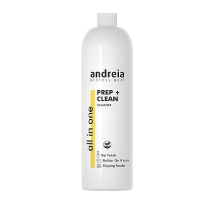 Frasco branco de plástico Andreia professional PREP + CLEAN CLEANSER