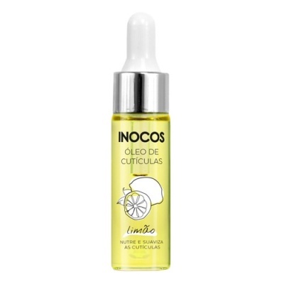 Frasco de óleo de cutículas INOCOS Limão com conta-gotas