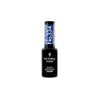 Esmalte gel Victoria Vynn No.334 Mad Aubergine com embalagem preta e rótulo azul