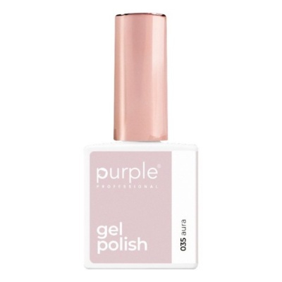 Frasco de verniz gel para unhas rosa claro com tampa rosé metálica