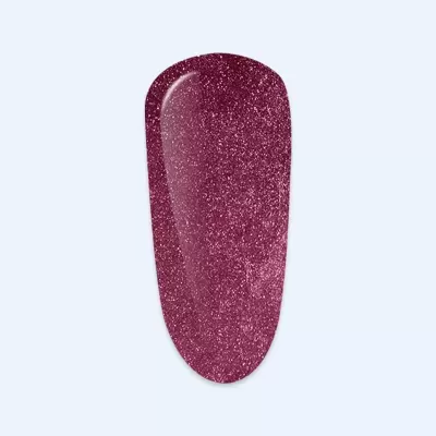 Mostrador de amostra de verniz para unhas roxo brilhante com glitter