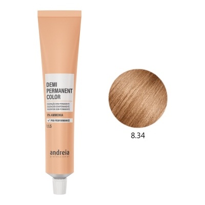 Tubo de coloração capilar Demi Permanent Color cor 8.34