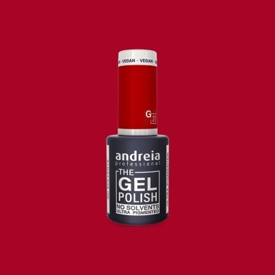 Frasco de verniz gel vermelho da marca Andreia Professional