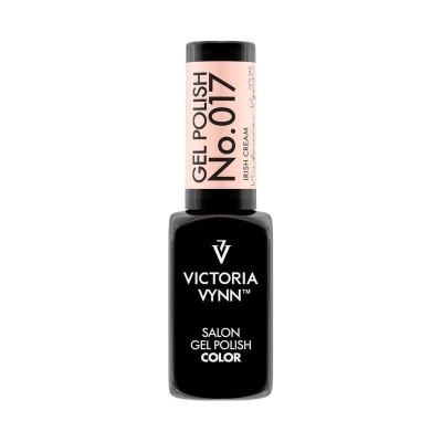 Frasco de verniz de gel Victoria Vynn preto com tampa rosa claro