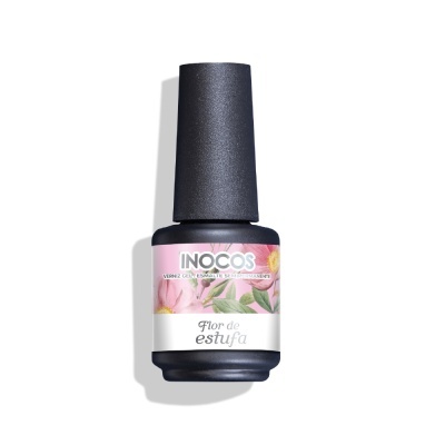 Frasco de verniz gel semipermanente INOCOS Flor de estufa.