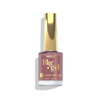 Esmalte para unhas INOCOS like gel rosa antigo com tampa dourada
