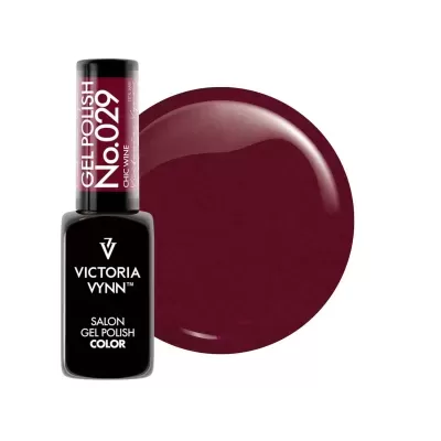 Esmalte gel violeta vinho VICTORIA VYNN com amostra da cor