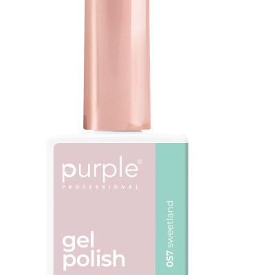 Frasco de verniz gel para unhas Purple Professional 057 sweetland com tampa rosa metálica
