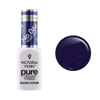 Esmalte Victoria Vynn pure creamy hybrid azul escuro no frasco branco