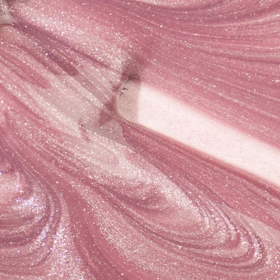 Verniz rosa cintilante com partículas brilhantes