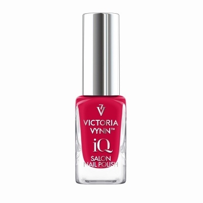 frasco de esmalte de unhas vermelho com tampa prateada