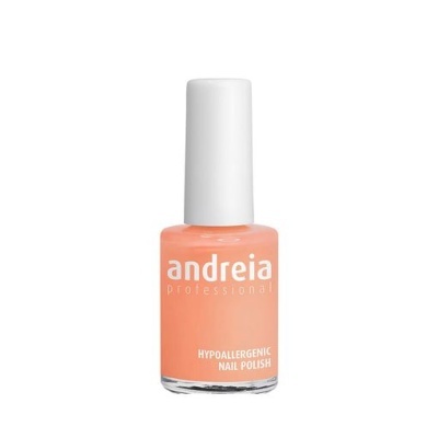 Frasco de verniz para unhas coral Andreia Professional com tampa branca
