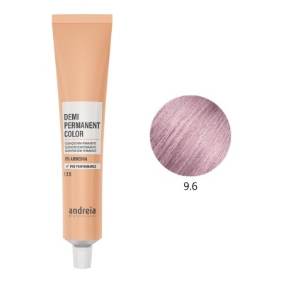 Tubo de coloração cabelo demi-permanente cor violeta 9.6
