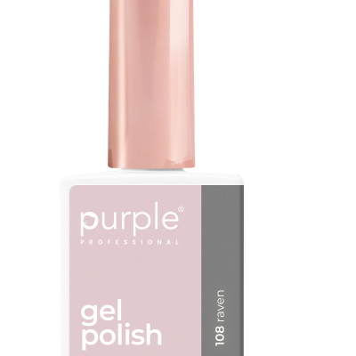 Frasco de verniz gel para unhas purple professional 108 raven