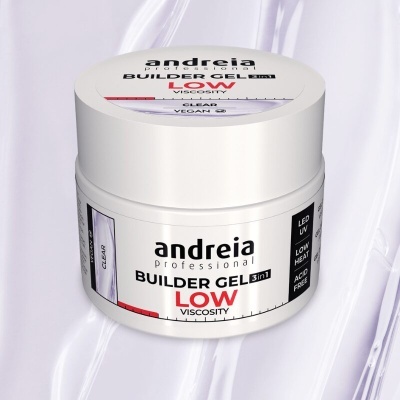 Frasco branco de gel construtor Andreia Professional