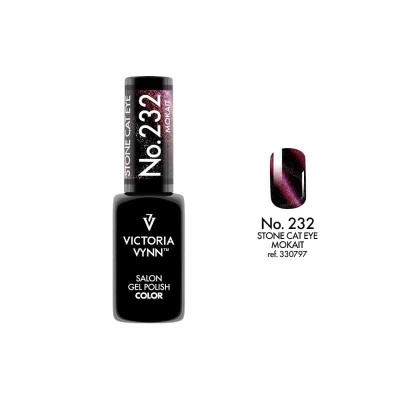 Esmalte gel Victoria Vynn No. 232 Stone Cat Eye Mokait com amostra de cor