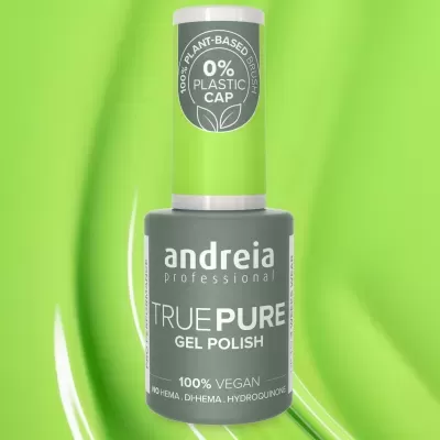 Verniz gel para unhas Andreia Professional True Pure em frasco cinzento e verde