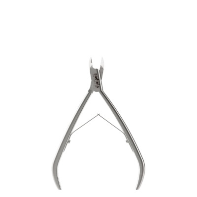 Alicate de cutículas em aço inoxidável com texto andeia profissional