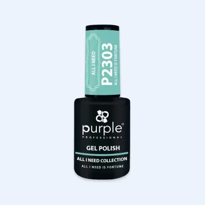 Frasco preto de verniz gel para unhas Purple Professional P2303
