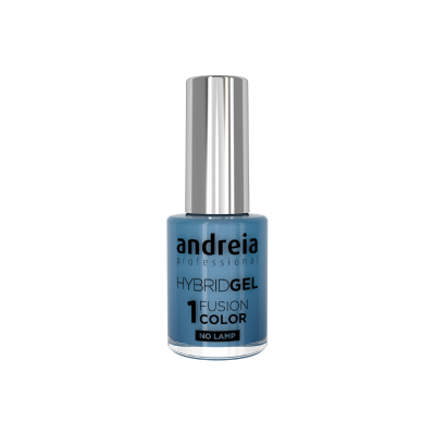 Frasco de verniz gel azul da marca andreia professional