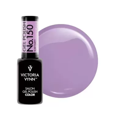 Verniz gel lilás Victoria Vynn com rótulo preto e rosa