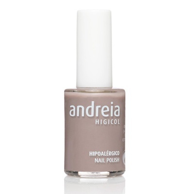 Esmalte de unhas Andreia Higicol castanho taupe com tampa branca