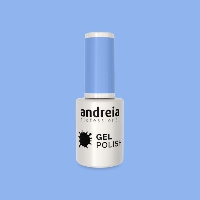 Frasco de verniz gel Andreia Professional azul e branco