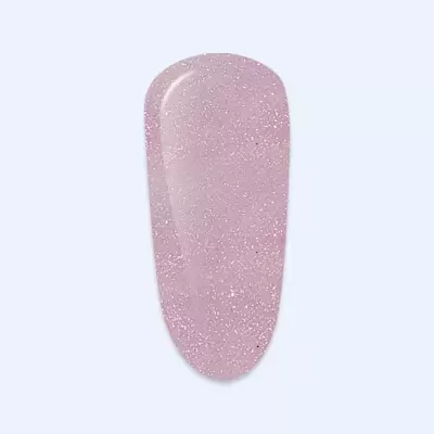 Amostra de verniz de unha rosa claro com brilho