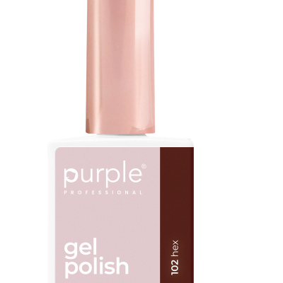 Frasco de verniz gel Purple Professional com tampa rosa