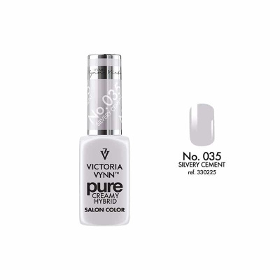 Esmalte de unhas Victoria Vynn Pure Creamy Hybrid cinza claro Silvery Cement