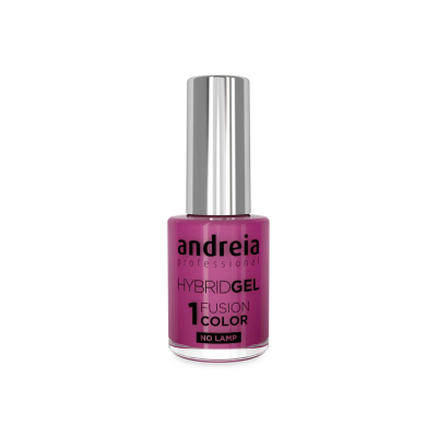 frasco de esmalte roxo Andreia profissional com tampa prateada e texto na embalagem