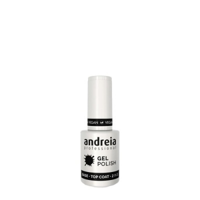 Frasco de verniz gel para unhas branco com texto preto e tampa branca