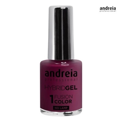 Frasco de verniz de unhas roxo da marca Andreia Professional com tampa prateada