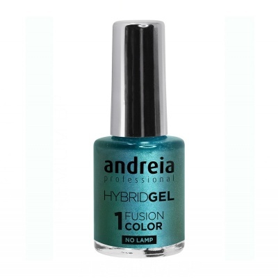 Frasco de verniz de unhas azul esverdeado com tampa prateada