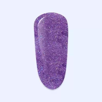 Amostra de verniz para unhas roxo glitter