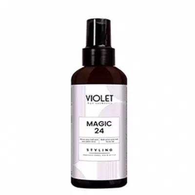 Frasco de produto de cabelo Violet Magic 24 Styling