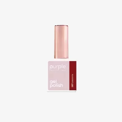 Frasco de verniz em gel rosa com tampa metálica
