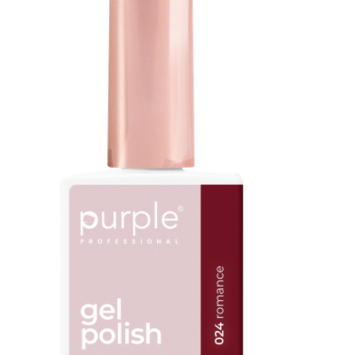 Frasco de verniz gel para unhas Purple Professional gel polish cor 024 romance