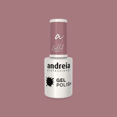 Frasco de verniz gel para unhas Andreia Professional com tampa rosa antigo e corpo branco