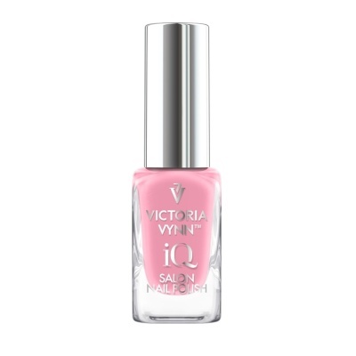 Frasco de verniz de unhas rosa com tampa prateada