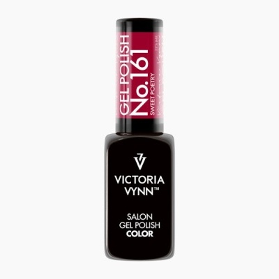 Frasco preto de verniz gel para unhas Victoria Vynn com tampa cor-de-rosa
