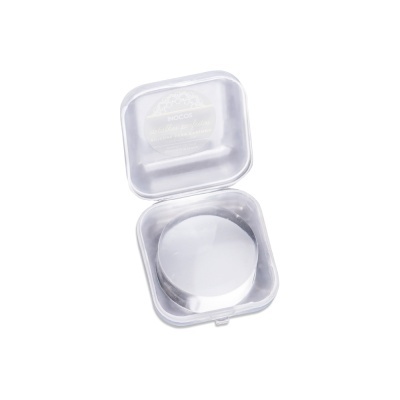 Estojo transparente com carimbo redondo de silicone