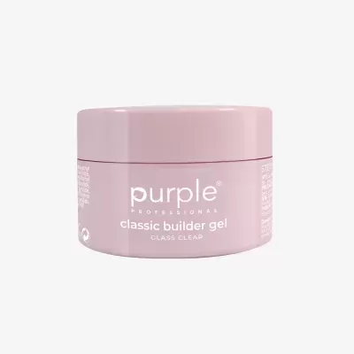 Frasco rosa claro de gel para unhas Purple classic builder gel