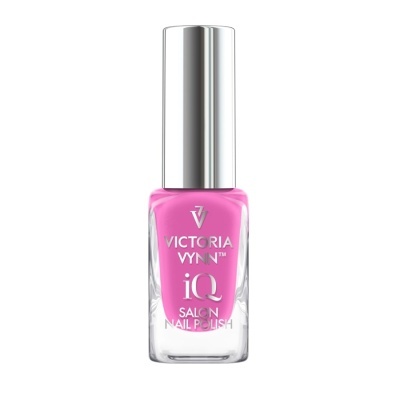 Esmalte de unhas rosa Victoria Vynn iQ em frasco de vidro com tampa prateada
