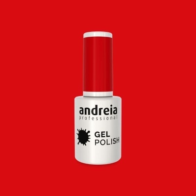 Verniz gel para unhas Andreia Professional com frasco branco e tampa vermelha